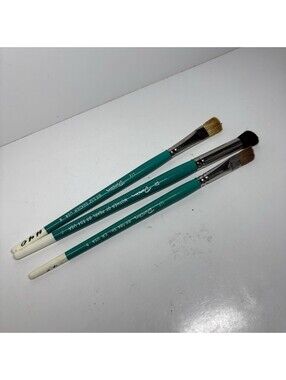 VTG Duncan Ceramic Paint Brushes Lot of 3 BR-532 BR-584 Shader Mother Of Pearl